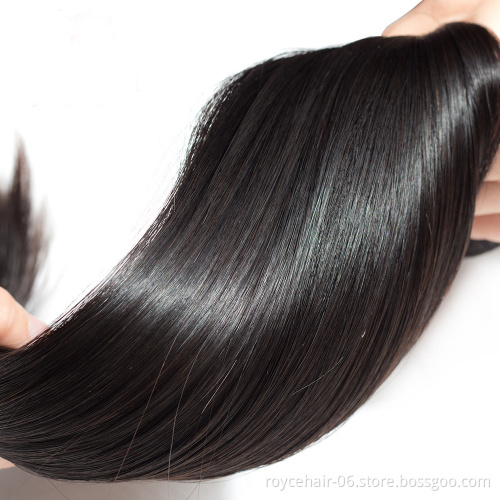 Hot Sale Royce Brand Straight Remy Human Hair Weft Super Double Drawn Virgin Hair